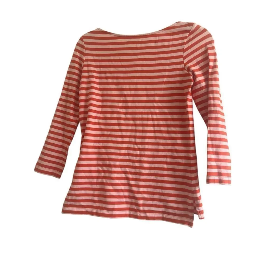 ✨Kate Spade Wheaton Red & Pink Striped Bow Sz Small Top✨